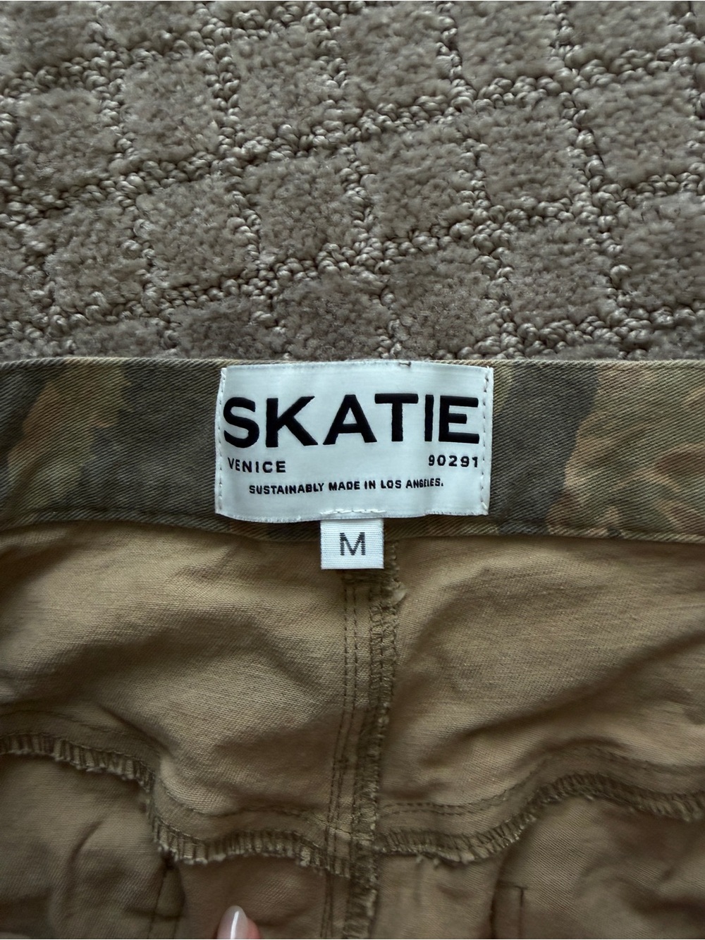 Skatie Olive & Dark Green Camo low-rise pants - Picture 4 of 4